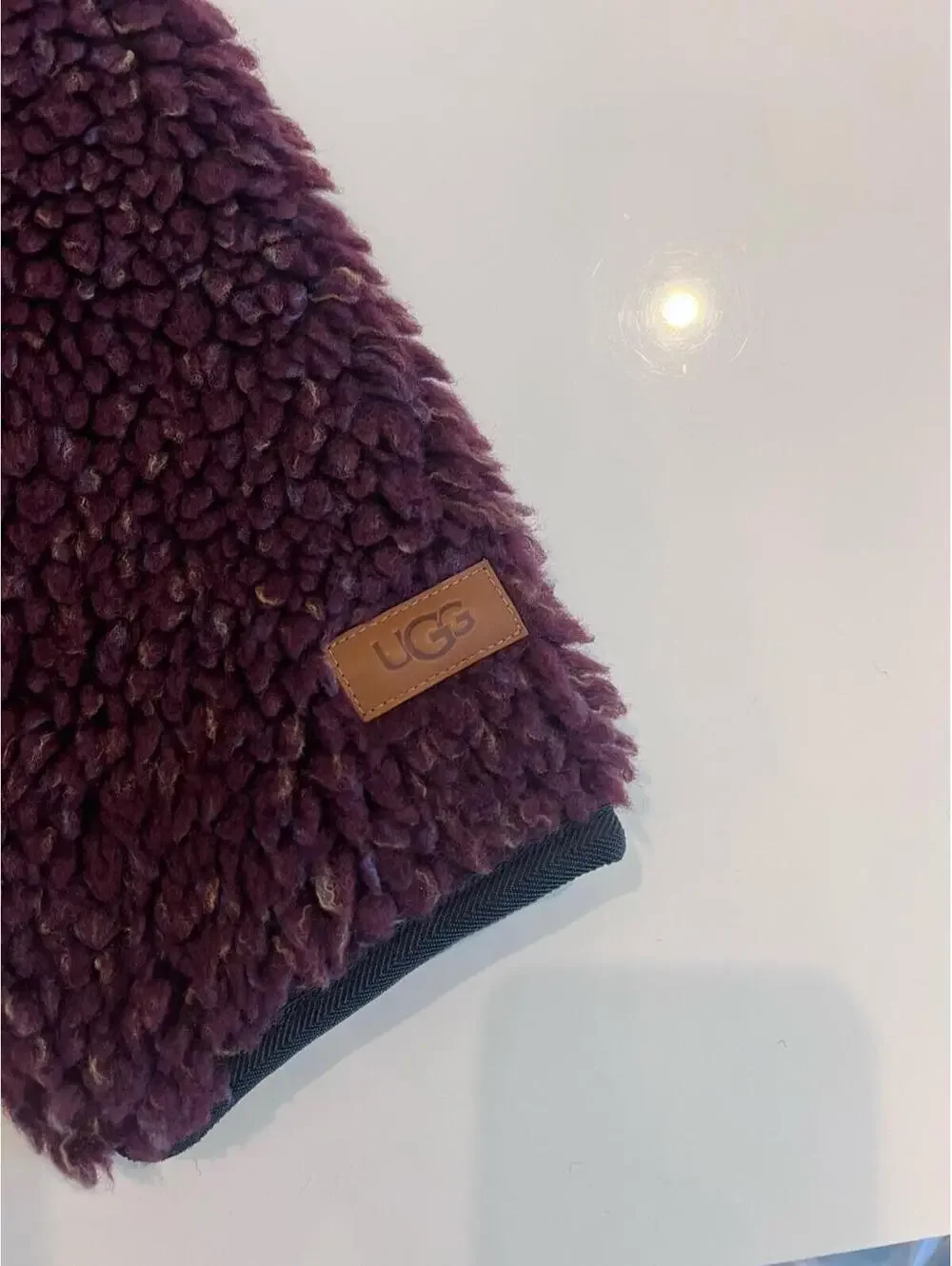 $178 UGG UGGbraid Confetti Half Zip Pullover Men's Size L Wild Grape